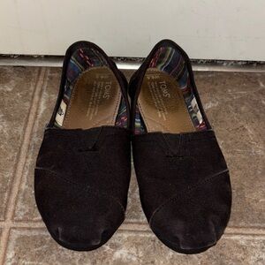 TOMS Black Slip-On Loafers